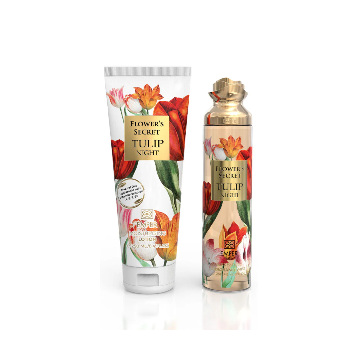Flower‘s Secret Tulip Night Gift Set Body Lotion e Body Spray
